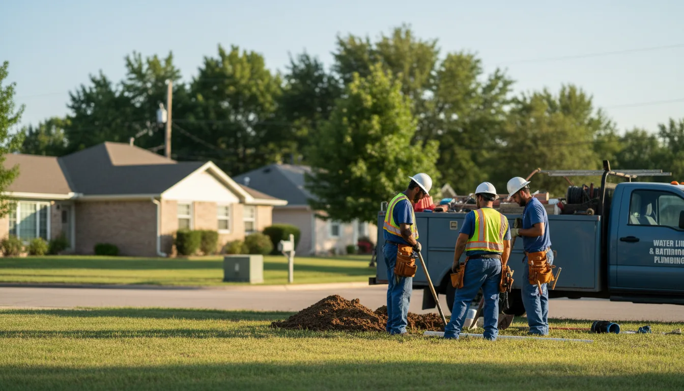 Residential water line and bathroom plumbing service in Paducah, KY